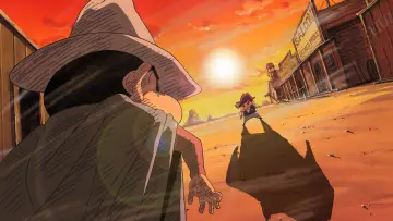 Задник к фильму "クレヨンしんちゃん 嵐を呼ぶ！夕陽のカスカベボーイズ" #483853