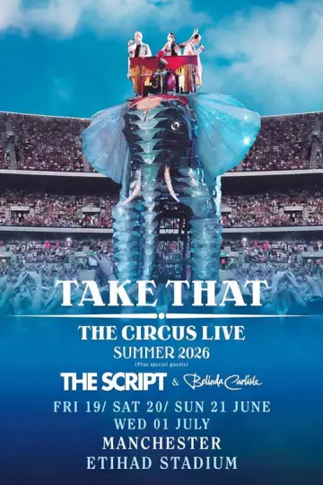 Take That - The Circus Live - Manchester 2026 постер