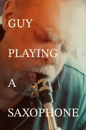 Guy Playing a Saxophone постер