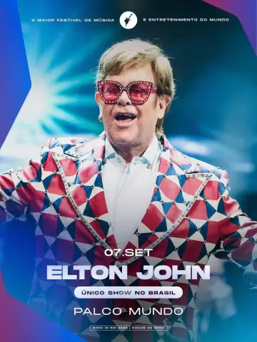 Elton John - Rock In Rio 2026 постер
