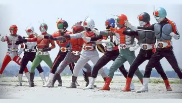 Задник к фильму "10号誕生！仮面ライダー全員集合！！" #1640952