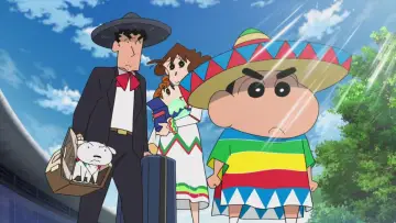 Задник к фильму "クレヨンしんちゃん オラの引越し物語 サボテン大襲撃" #426686