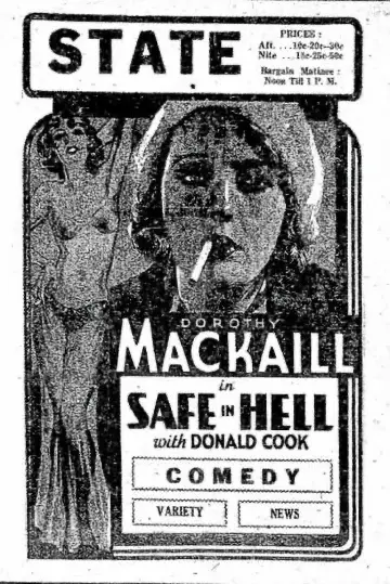 Постер к фильму "Safe in Hell" #1066857