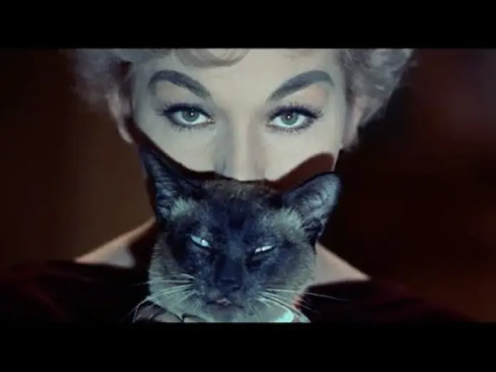 Видео к фильму Колокол, книга и свеча — Bell, Book and Candle (1959) - Classic Clip - I'm Allergic To Your Cat - James Stewart - Kim Novak