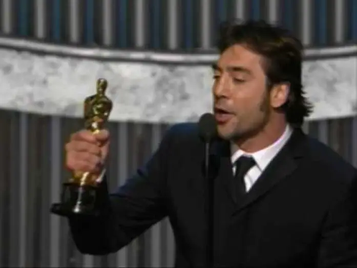 Видео к фильму Старикам тут не место — Javier Bardem winning Best Supporting Actor: 80th Oscars (2008)