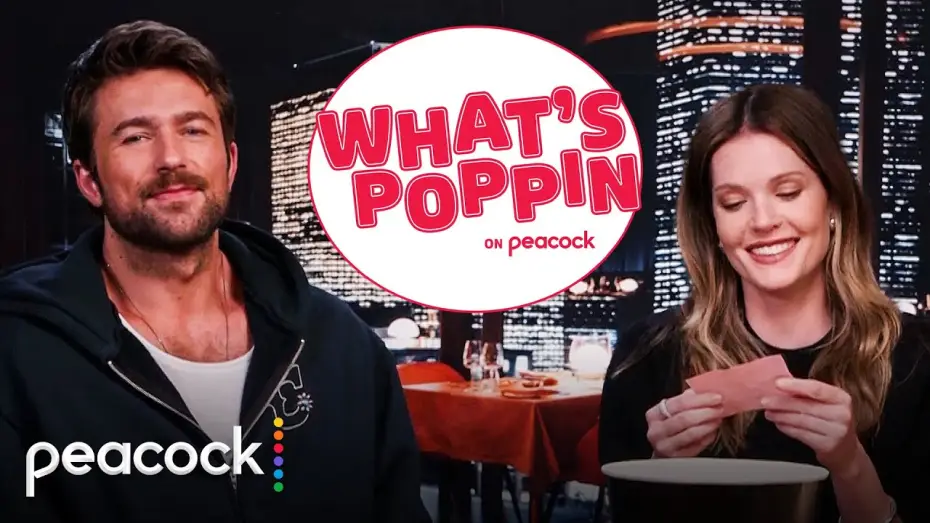 Видео к фильму Дроп | Meghann Fahy and Brandon Sklenar Talk Movie Nights & Favorite Genres! - What&rsquo;s Poppin