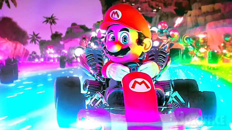 Видео к фильму Братья Супер Марио в кино | La Sc&egrave;ne de Mario Kart 🌈 | Super Mario Bros. le film | Extrait VF
