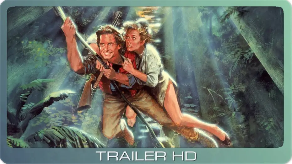 Видео к фильму Роман с камнем | Auf der Jagd nach dem gr&uuml;nen Diamanten ≣ 1984 ≣ Trailer