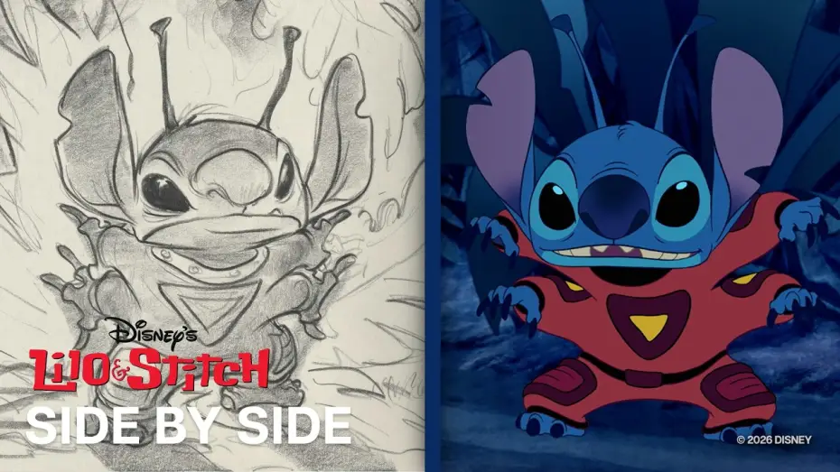 Видео к фильму Лило и Стич — Lilo et Stitch Côte à côte | Le Crash | Storyboard contre Film | @disneyfr