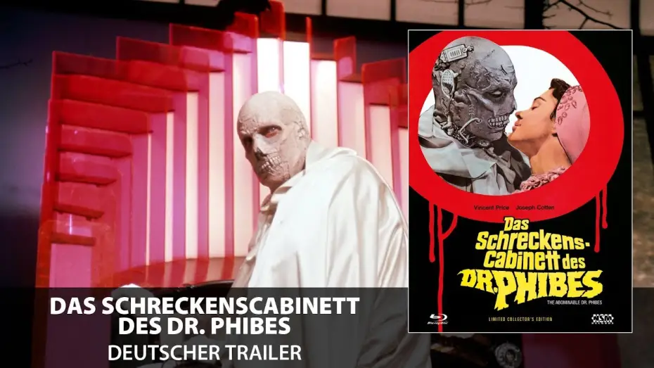Видео к фильму Ужасный доктор Файбс — Das Schreckenskabinett des Dr. Phibes (Trailer, deutsch)