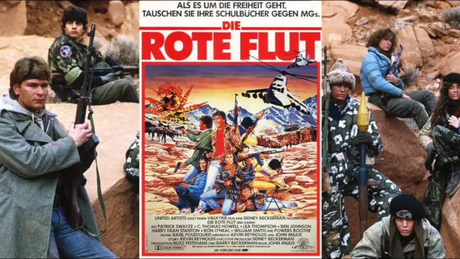 Видео к фильму Красный рассвет — Die Rote Flut (USA 1984 "Red Dawn") Trailer deutsch / german VHS