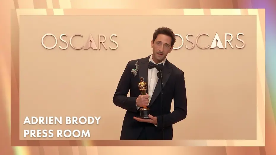 Видео к фильму Бруталист | Adrien Brody Best Actor Press Room Speech | 97th Oscars (2025)