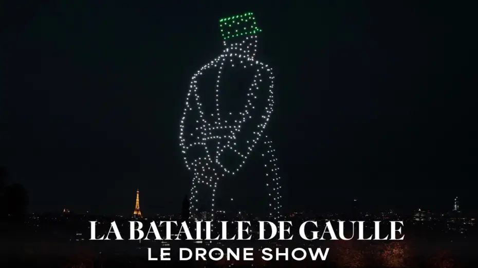 Видео к фильму Де Голль. Часть 1. Сопротивление — LA BATAILLE DE GAULLE : 600 drones illuminent Paris pour l'Appel du 18 juin