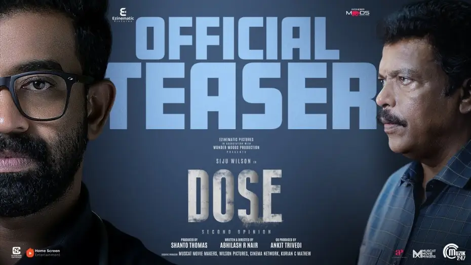 Видео к фильму ഡോസ് | DOSE | Official Teaser | Siju Wilson, Jagadish | Abhilash R Nair | Gopi Sundar | Shanto Thomas