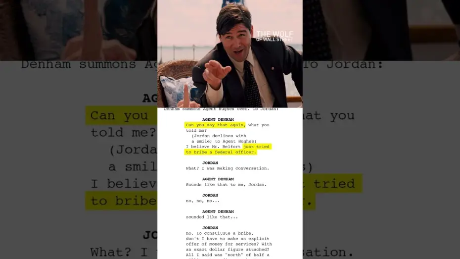 Видео к фильму Волк с Уолл-стрит — From the page to the screen, not always exactly as it was written!