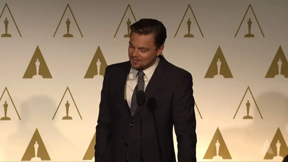 Видео к фильму Волк с Уолл-стрит — Leonardo DiCaprio at the 86th Oscars® Nominees Luncheon