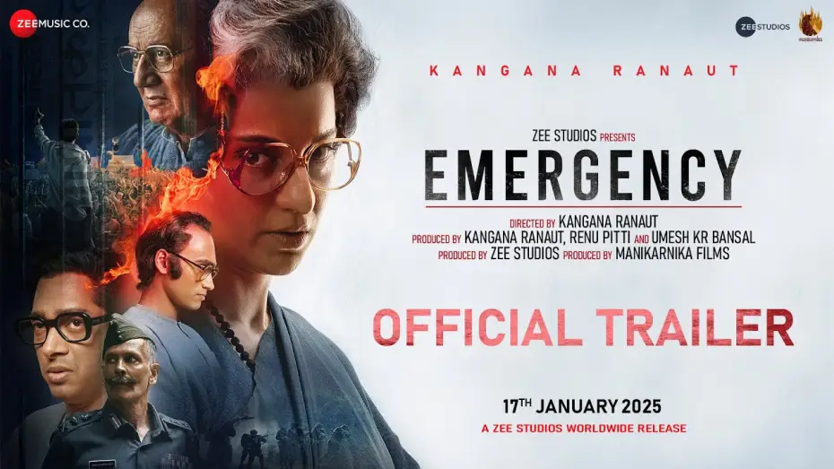 Видео к фильму Комендантский час — Emergency - Official Trailer | Kangana Ranaut, Anupam K, Shreyas T, Milind S | In Cinemas 6th Sept