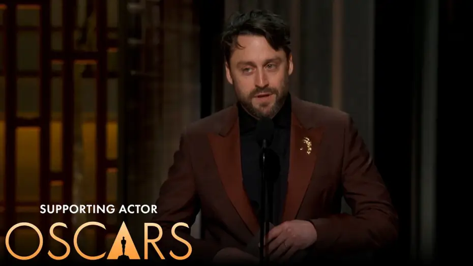 Видео к фильму Битва за битвой — Kieran Culkin Accepts Oscar for Best Supporting Actor on Sean Penn's Behalf | 98th Oscars (2026)
