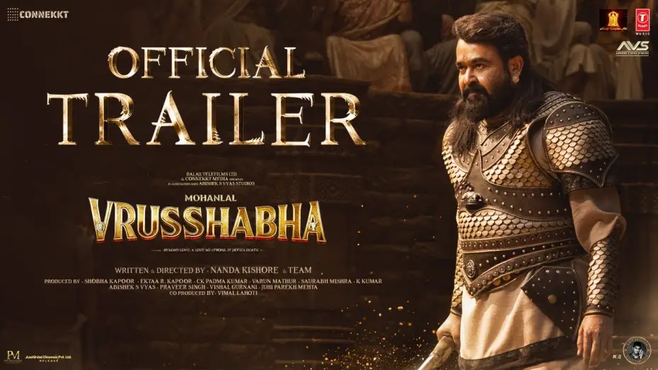 Видео к фильму Vrusshabha — Vrusshabha Official Trailer (Hindi) | Mohanlal as a King | Naandda Kishore | 25th Dec 2025 | Sam CS