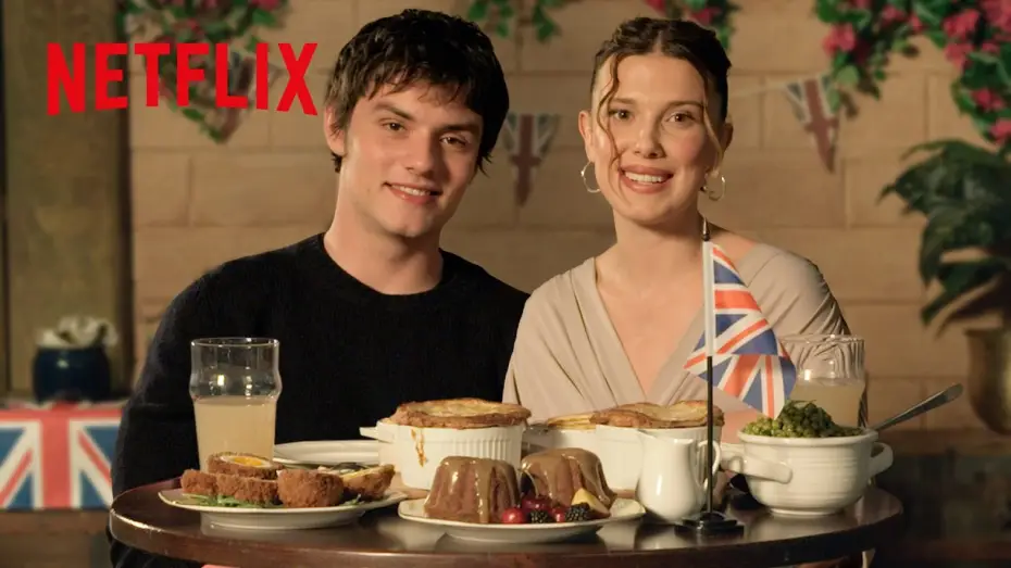 Видео к фильму Энола Холмс 3 — Millie Bobby Brown & Louis Partridge Eat British Nibbles
