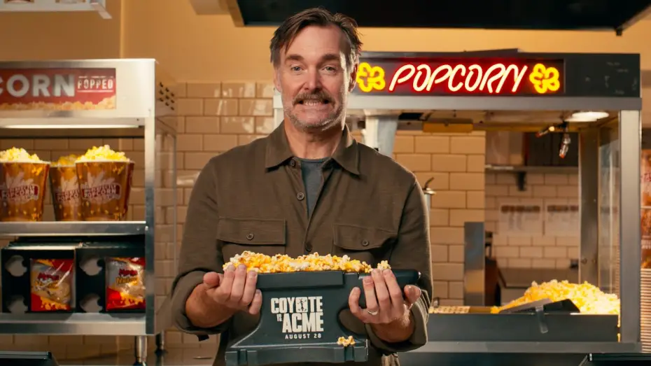 Видео к фильму Хитрый койот — Coyote vs. ACME Drops The World’s Heaviest Popcorn Bucket