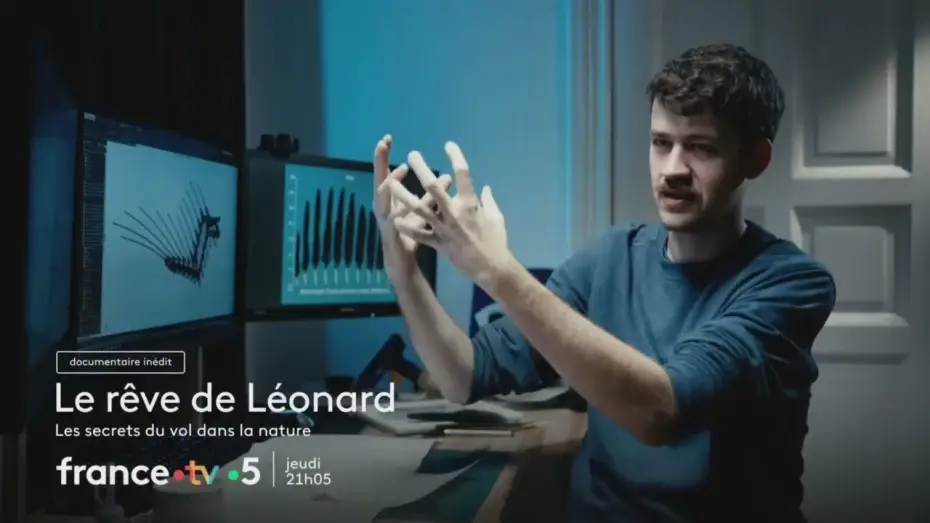 Видео к фильму Le rêve de Léonard : Les secrets du vol dans la nature — Le rêve de Léonard les secrets du vol dans la nature  Bande annonce France 5