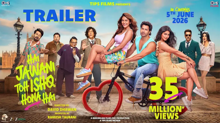 Видео к фильму Молоды и влюблены — Hai Jawani Toh Ishq Hona Hai - Trailer | Varun | Mrunal | Pooja | David | In Cinemas 5th June 2026