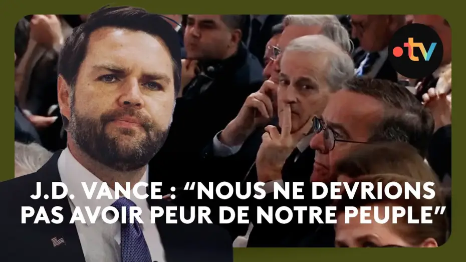 Видео к фильму J.D. Vance : la revanche d'une Amérique — J.D. Vance : son discours qui a choqué les dirigeants européens