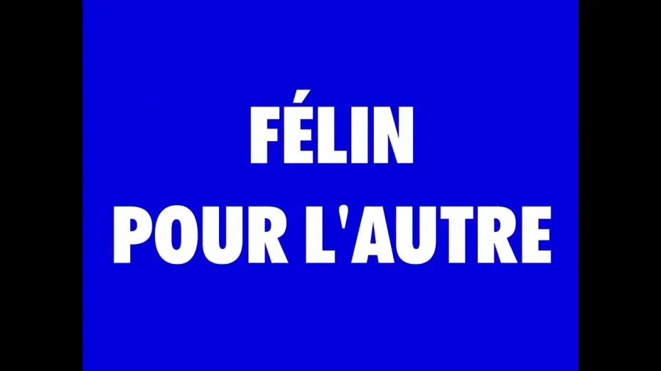 Видео к фильму FÉLIN POUR L'AUTRE — FÉLIN POUR L'AUTRE