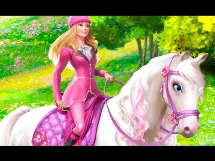Видео к фильму Барби и ее сестры в Сказке о пони — BARBIE: Una Aventura de Caballos (Trailer español)
