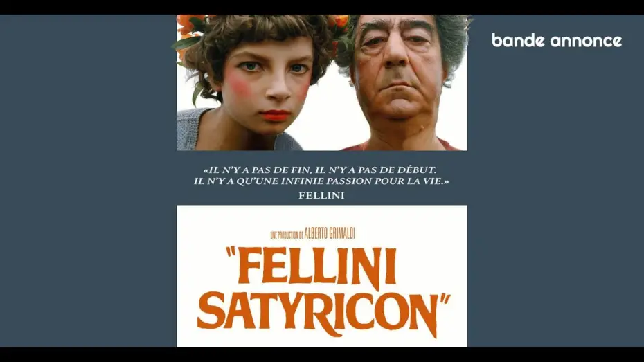 Видео к фильму Сатирикон — Fellini Satyricon : bande-annonce HD (2021, Solaris)
