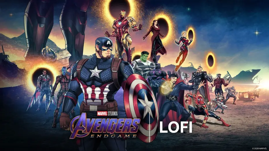 Видео к фильму Мстители: Финал — Portals Theme - 10 Hour Marvel LoFi