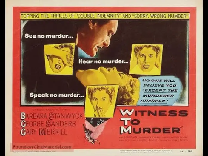 Видео к фильму Свидетель убийства — Witness To Murder 1954) Trailer
