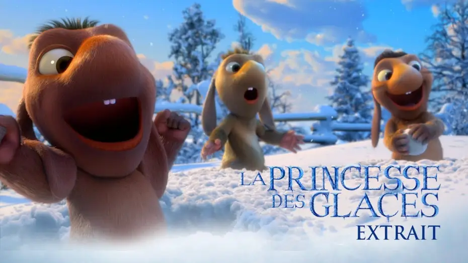 Видео к фильму Снежная королева 3. Огонь и лед — LA PRINCESSE DES GLACES - Extrait "Bataille de boule de neige chez les Trolls"