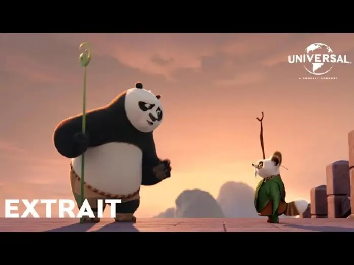 Видео к фильму Кунг-фу Панда 4 | Extrait "Po pr&eacute;f&egrave;re rester le Guerrier Dragon" VF