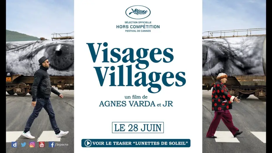 Видео к фильму Лица, деревни — Teaser "Lunettes de soleil" - VISAGES, VILLAGES d'Agnès Varda et JR