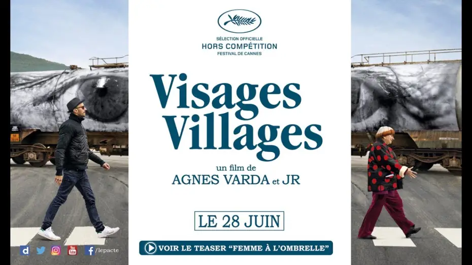 Видео к фильму Лица, деревни — Teaser "Femme à l'ombrelle" - VISAGES, VILLAGES d'Agnès Varda et JR