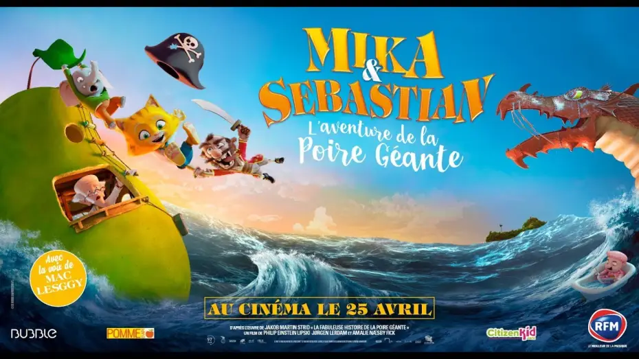 Видео к фильму Невероятная история о гигантской груше — MIKA & SEBASTIAN : l'aventure de la poire géante - Bande Annonce VF