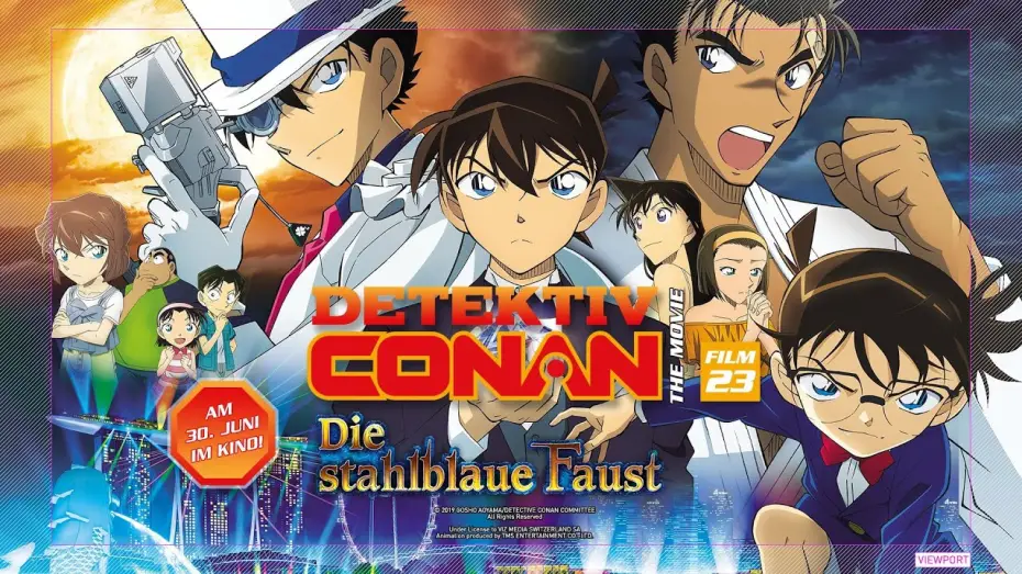 Видео к фильму Детектив Конан 23: Кулак синего сапфира — Detektiv Conan - 23. Film: Die stahlblaue Faust (Kinotrailer)