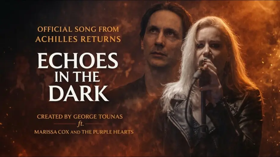 Видео к фильму Achilles Returns | Echoes in the Dark | Achilles Returns | George Tounas ft. Marissa Cox and The Purple Hearts (2026)