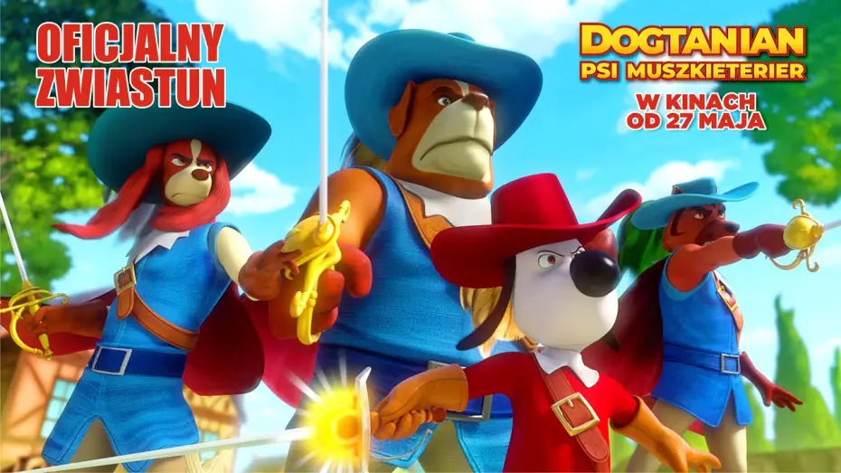 Видео к фильму Три мушкетёра — Dogtanian. Psi Muszkieterier - zwiastun PL
