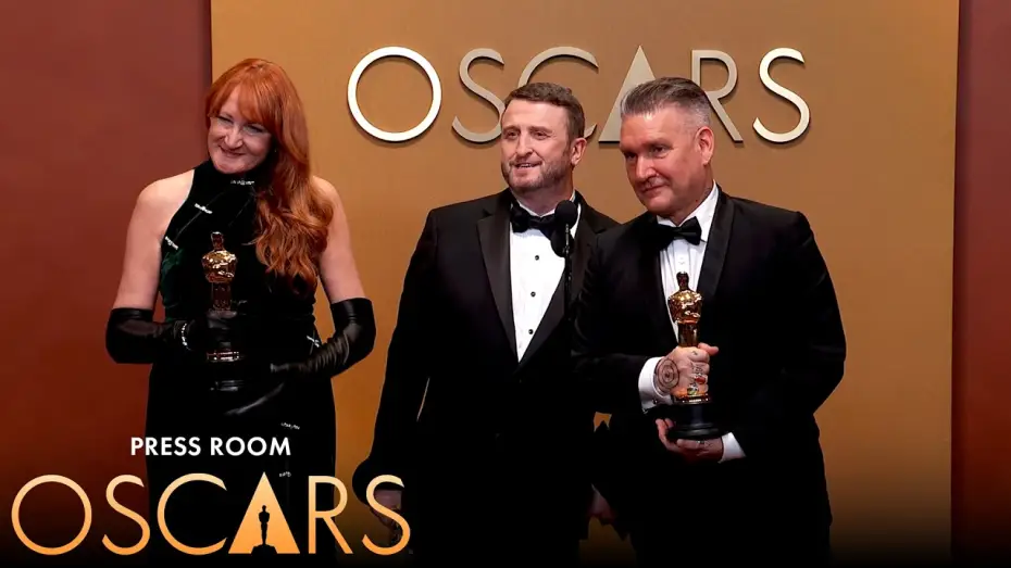 Видео к фильму Франкенштейн | Frankenstein Best Makeup and Hairstyling Press Room Speech | 98th Oscars (2026)