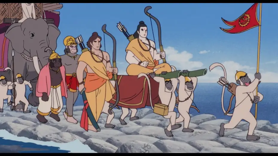 Видео к фильму Ramayana : The Legend of Prince Rama — RamaSetu - Song of the monkeys when constructing the bridge