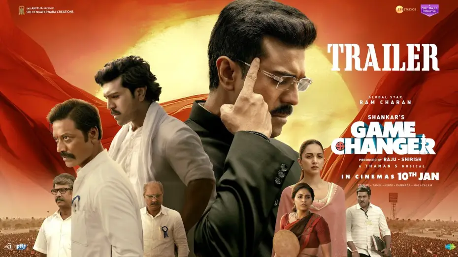 Видео к фильму గేమ్‌ ఛేంజర్‌ — Game Changer Trailer (Hindi) | Ram Charan | Kiara Advani | Shankar | Thaman S | Dil Raju | Shirish