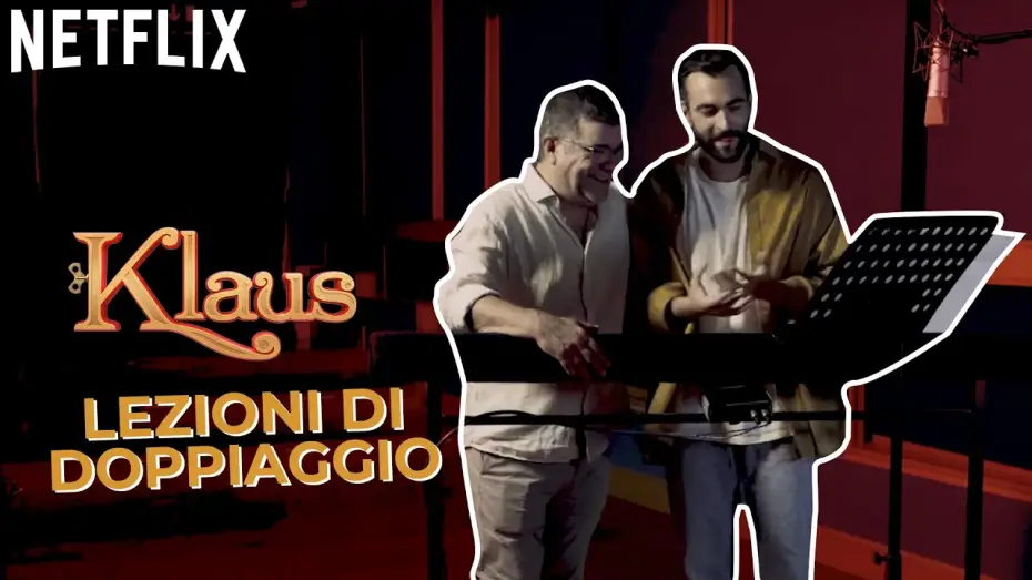 Видео к фильму Клаус | Marco Mengoni a lezioni di doppiaggio con il Maestro Pannofino per Klaus | Netflix Italia