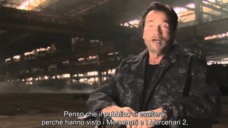 Видео к фильму Неудержимые 3 | I Mercenari 3 - The Expendables: intervista ad Arnold Schwarzenegger (sottotitoli in italiano)