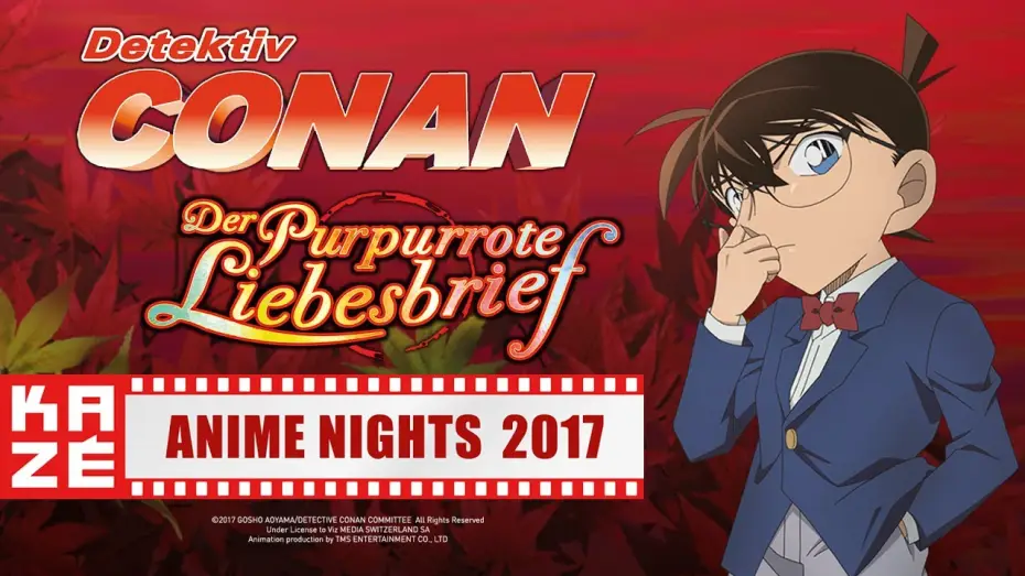 Видео к фильму Детектив Конан 21: Любовное послание в багровых тонах | Detektiv Conan &ndash; The Movie (21) &ndash; Der purpurrote Liebesbrief (Kino-Trailer)