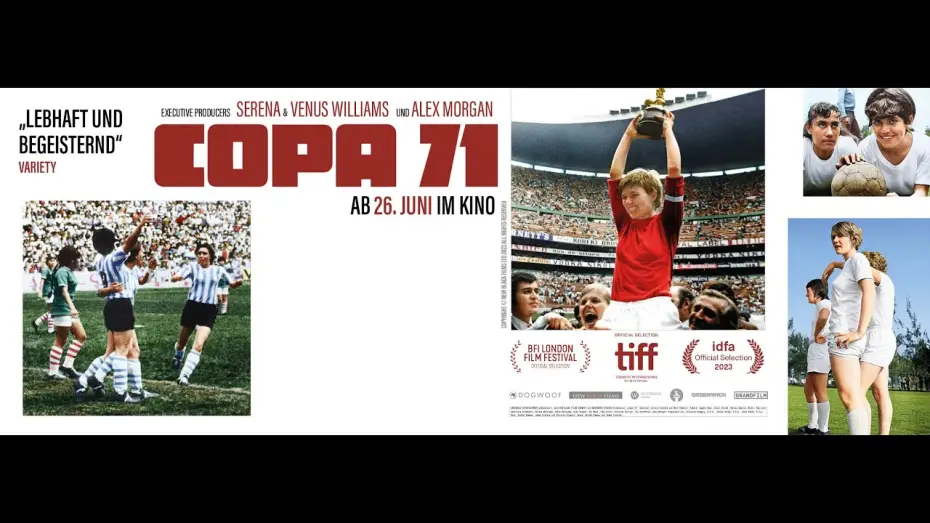 Видео к фильму Copa 71 — Copa 71 (offizieller dt. Trailer) | von den Produzentinnen Serena & Venus Williams und Alex Morgan