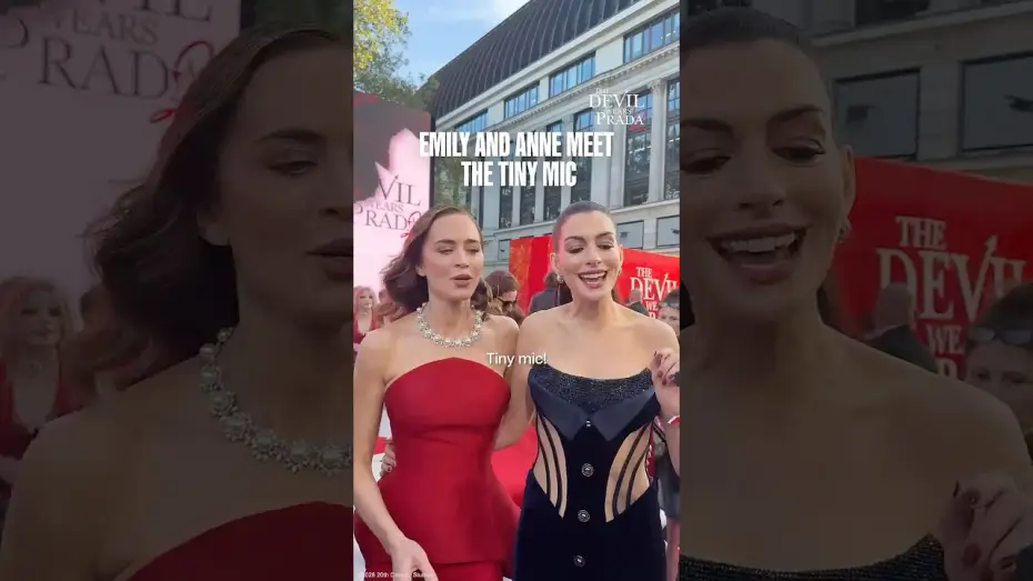 Видео к фильму Дьявол носит Prada 2 | Anne and Emily meet our tiny mic... with a surprise cameo