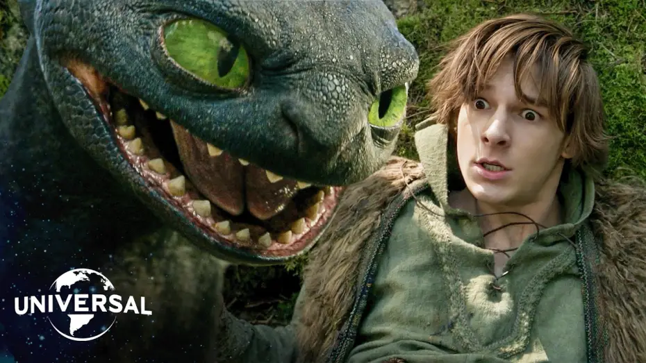 Видео к фильму Как приручить дракона | The Moment Hiccup First Meets Toothless